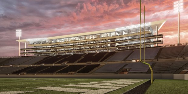 UCF's proposed $88 million expansion of FBC Mortgage Stadium would include approximately 58,000 square feet of expansion to Roth Tower. It would include 1,236 club seats, 34 loge boxes, 34 sky bays, and 25 luxury suites. (Courtesy of UCF Athletics)