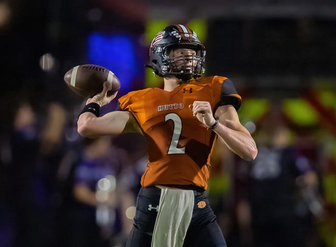 Hutto senior quarterback Will Hammond led the state in passing yards during the regular season. Next season he will play at Texas Tech. This week, though, his Hippos play Duncanville in a bi-district playoff game.